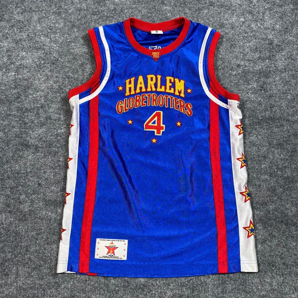 Harlem Globetrotters Flight Time 4 Basketball Jersey Blue‎ Mens Medium M